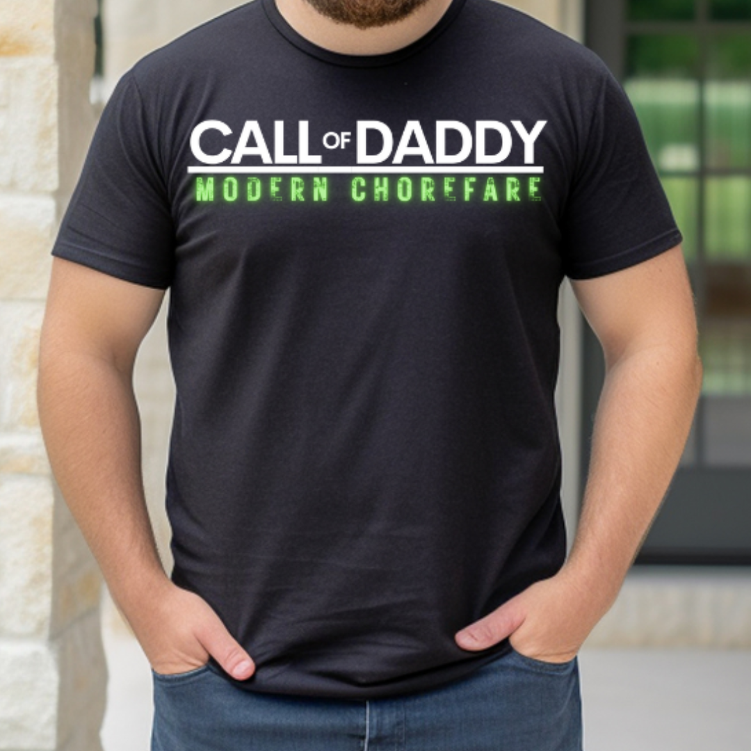 Call of Daddy Modern Chorefare Black Tee