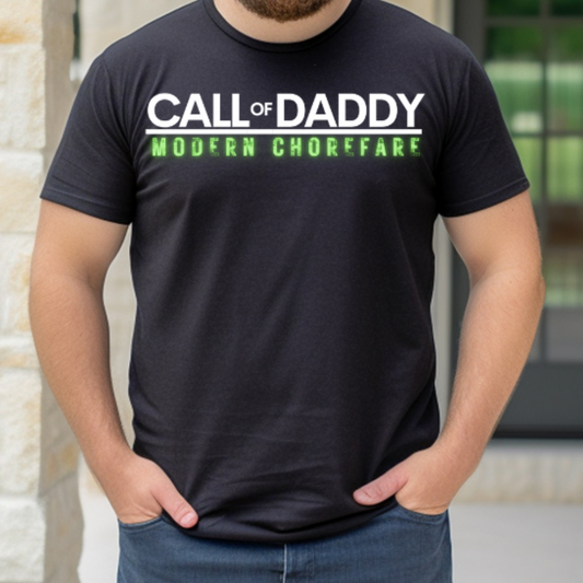 Call of Daddy Modern Chorefare Black Tee