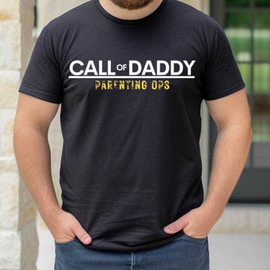 Call of Daddy Parenting Ops Black Tee