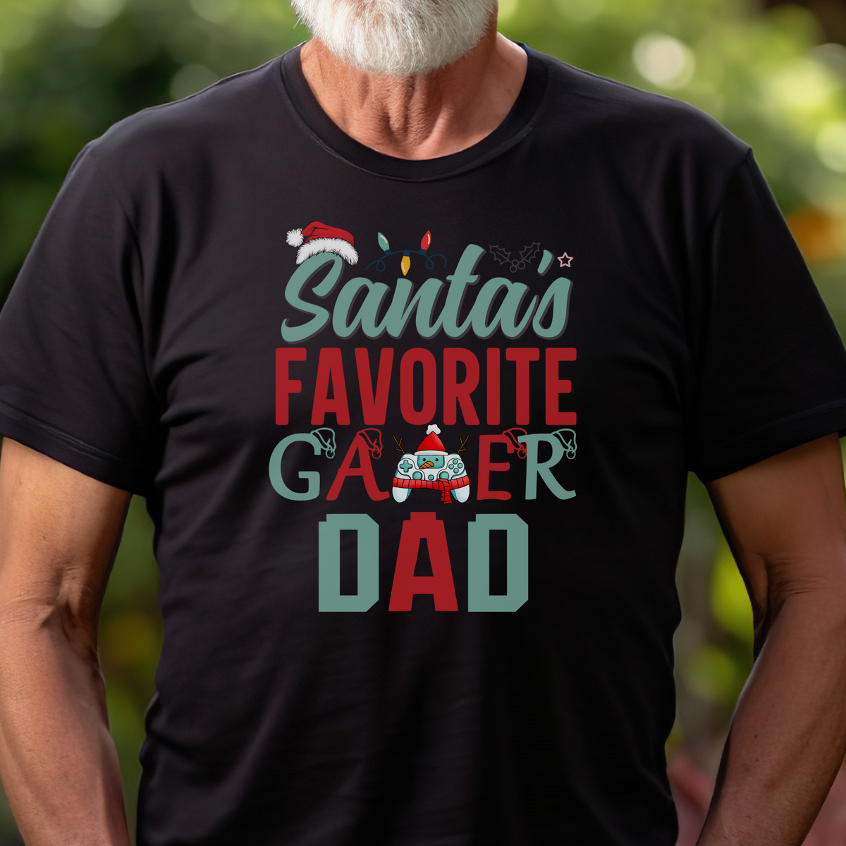 Santa's Favorite Gamer Dad | Unisex Tee | Gamer Dad Shirt