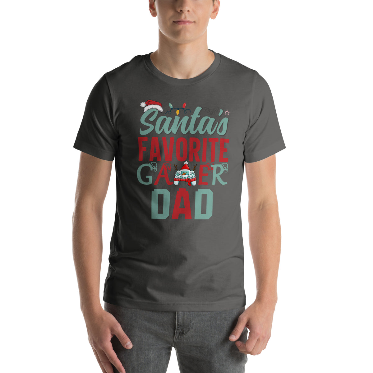 Santa's Favorite Gamer Dad | Unisex Tee | Gamer Dad Shirt
