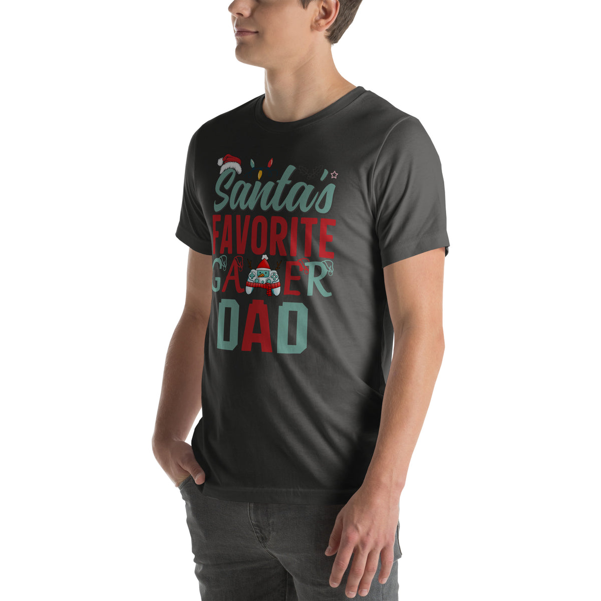 Santa's Favorite Gamer Dad | Unisex Tee | Gamer Dad Shirt