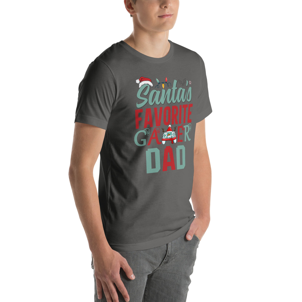 Santa's Favorite Gamer Dad | Unisex Tee | Gamer Dad Shirt