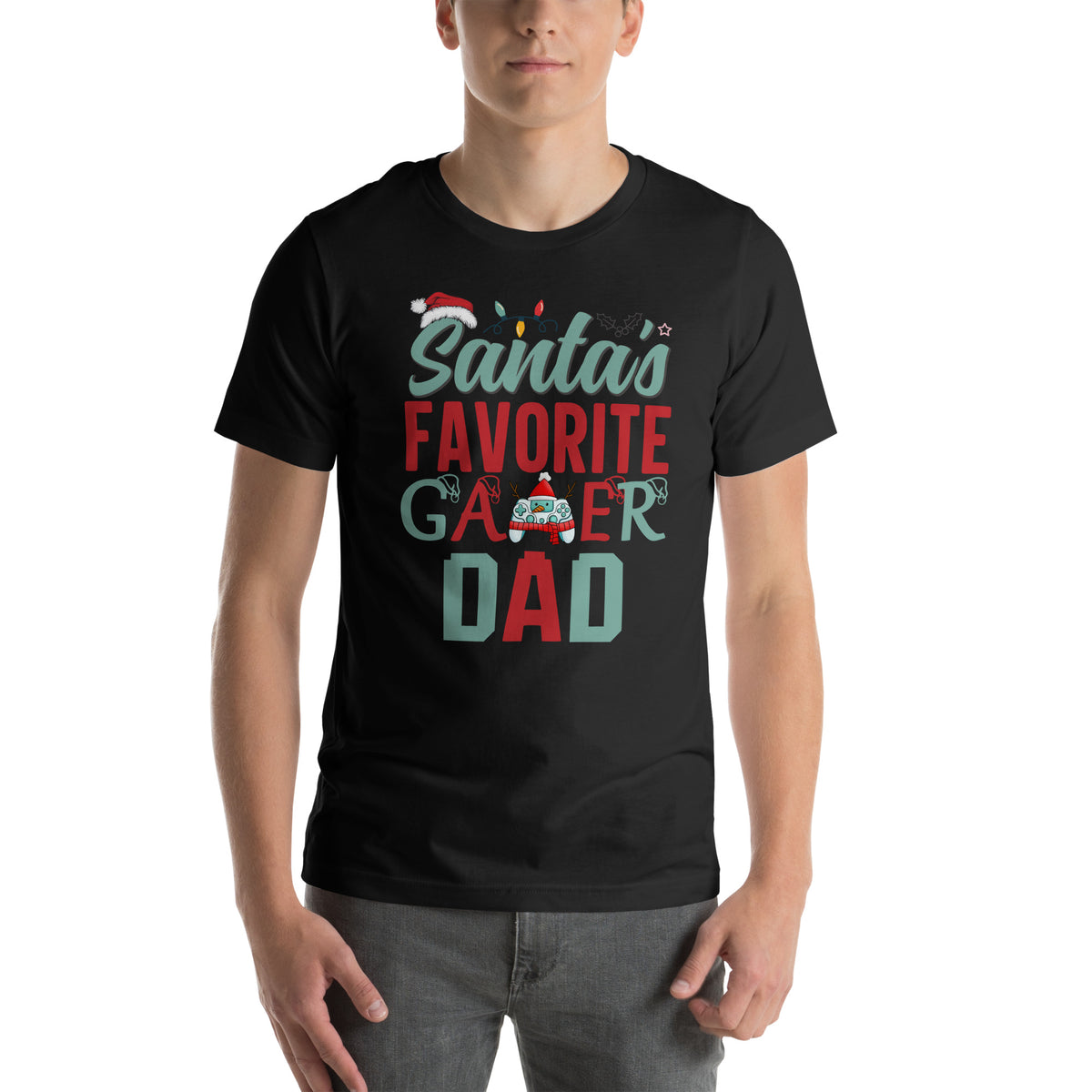 Santa's Favorite Gamer Dad | Unisex Tee | Gamer Dad Shirt