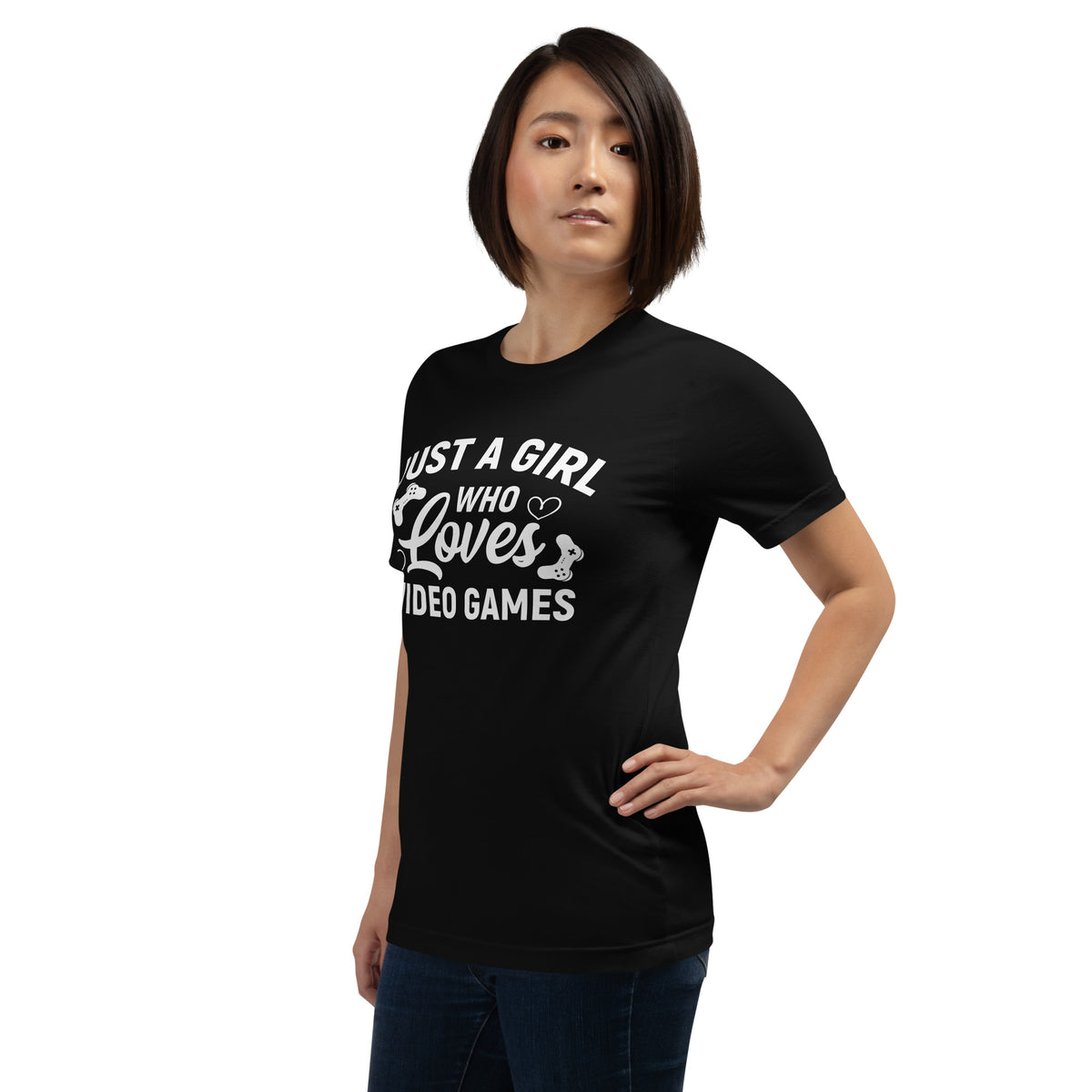 Just a Girl Who Loves Video Games | Women's Casual Tee | Gamer Girl Shirt