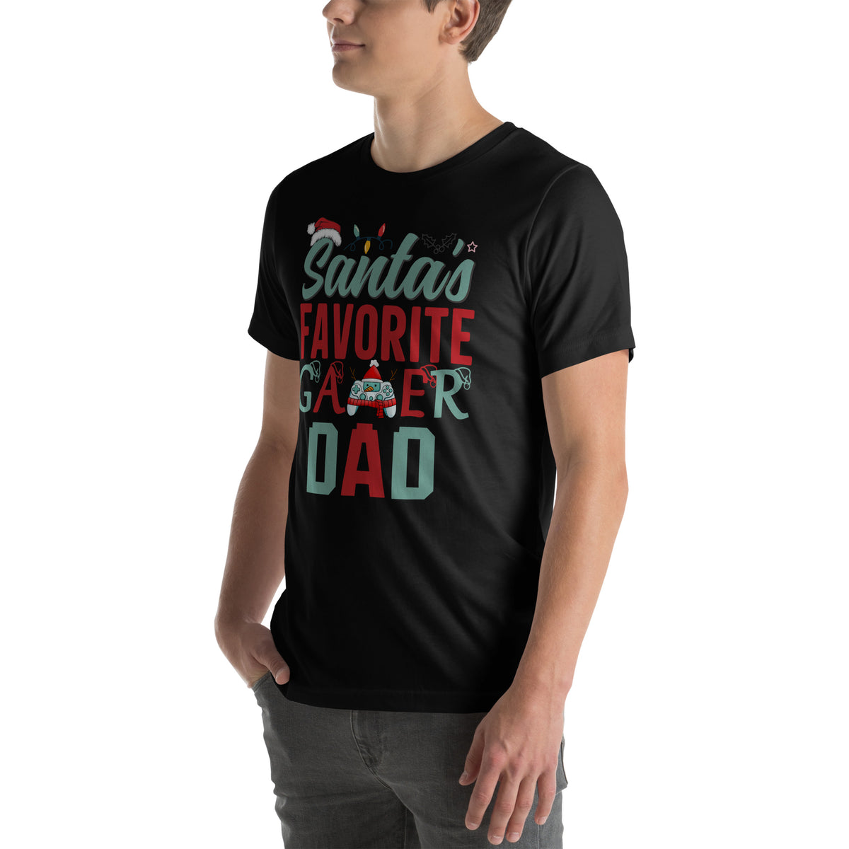 Santa's Favorite Gamer Dad | Unisex Tee | Gamer Dad Shirt