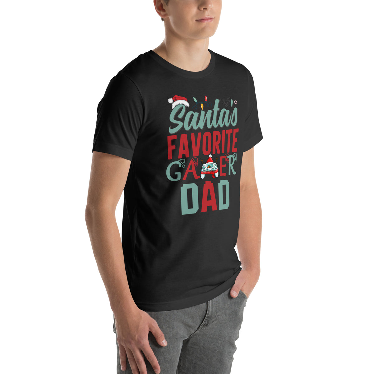 Santa's Favorite Gamer Dad | Unisex Tee | Gamer Dad Shirt
